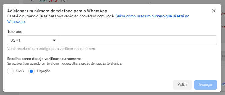 Phone number configuration example